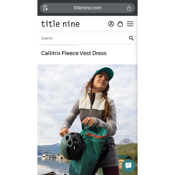 NEW Title Nine Callitrix Fleece Vest Sweater Dress Grey Ivory Sherpa M (8-10) - Picture 2 of 15